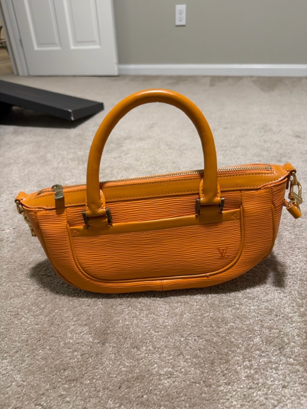 Orange Women's Leather Top-Handle Bag - Picture 2 of 5